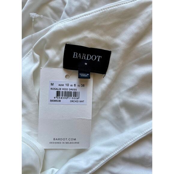 Bardot Rosalie Midi Dress Orchid White Size 6 - Picture 5 of 5